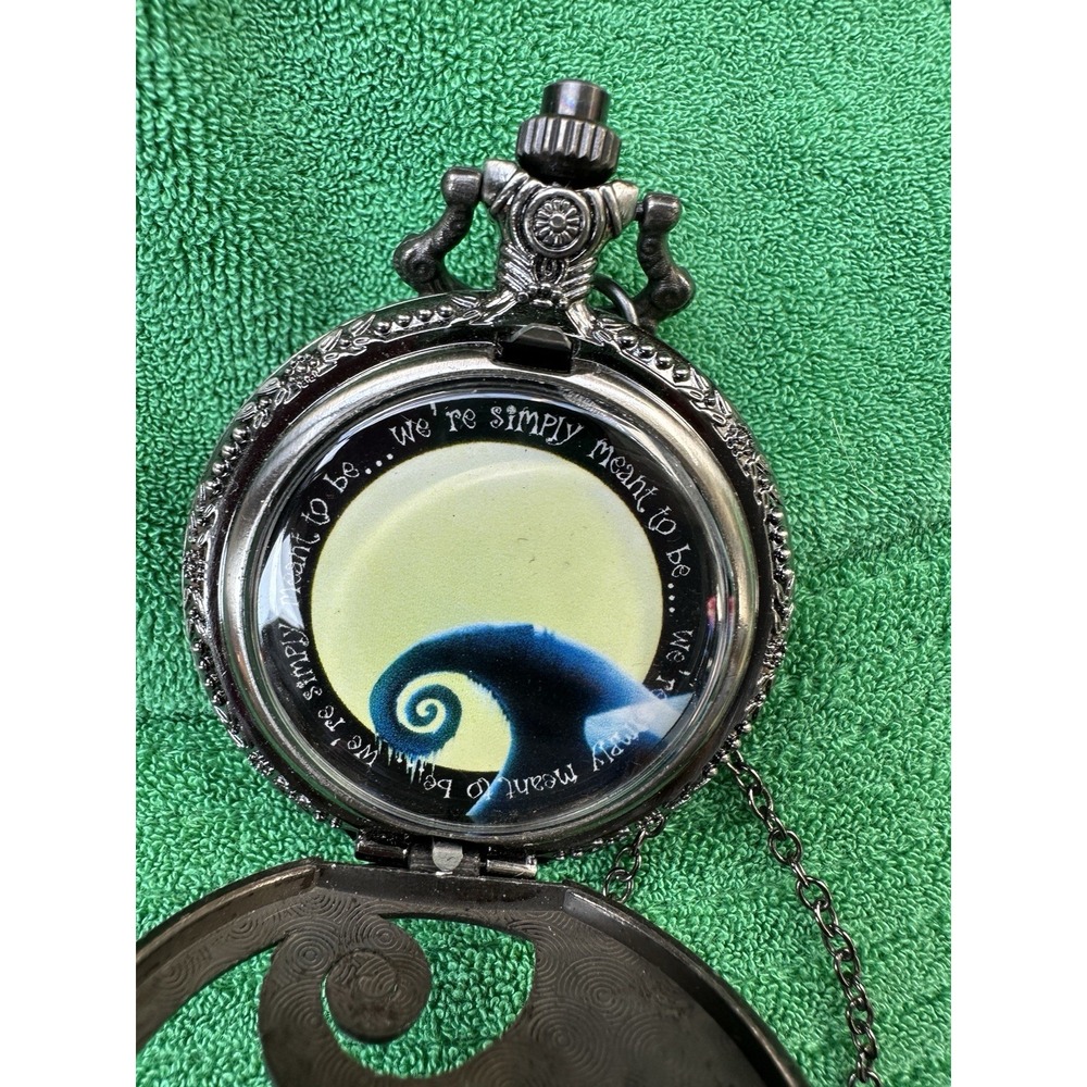 Nightmare Before Christmas Jack Skellington & Sally Decorative Pocket Watch Styl